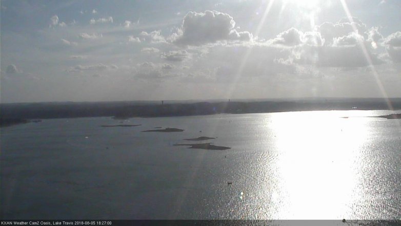 Lake Travis webcam, August 5, 2018 5:30 PM CT