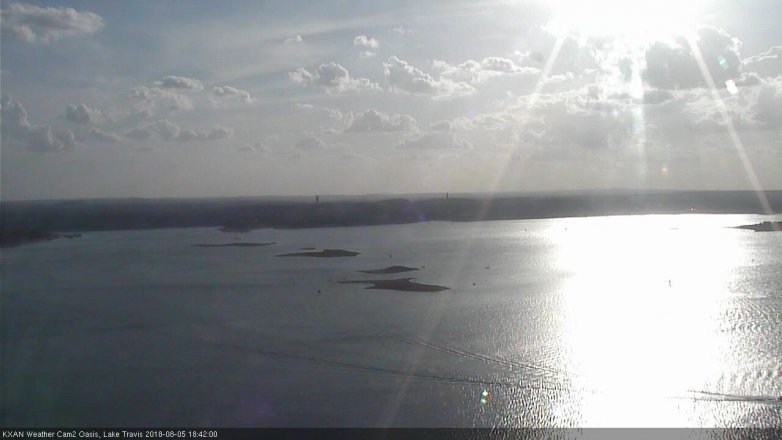 Lake Travis webcam, August 5, 2018 5:45 PM CT