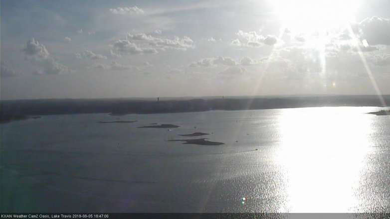 Lake Travis webcam, August 5, 2018 5:50 PM CT