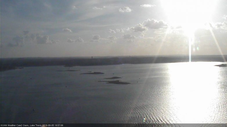 Lake Travis webcam, August 5, 2018 6:00 PM CT