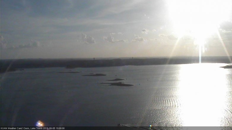 Lake Travis webcam, August 5, 2018 6:10 PM CT