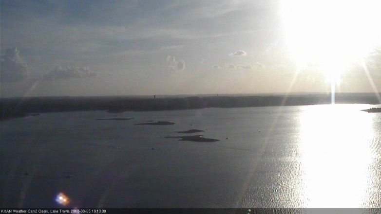 Lake Travis webcam, August 5, 2018 6:15 PM CT
