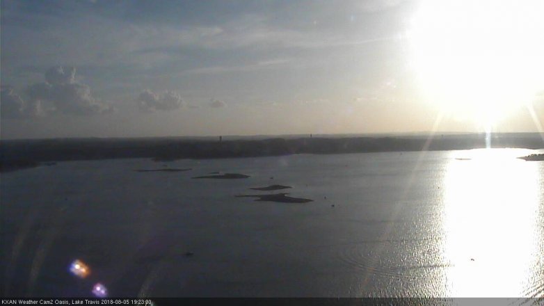 Lake Travis webcam, August 5, 2018 6:25 PM CT