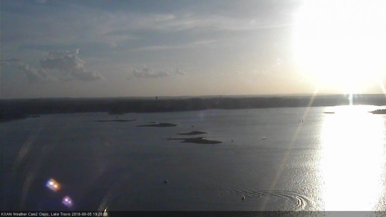 Lake Travis webcam, August 5, 2018 6:30 PM CT
