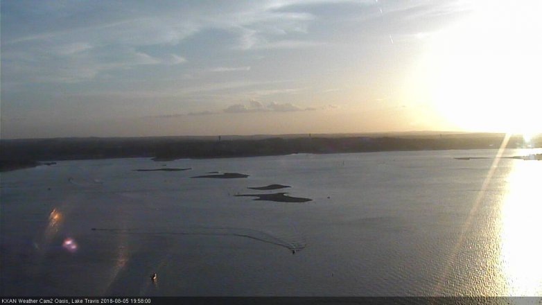 Lake Travis webcam, August 5, 2018 7:00 PM CT