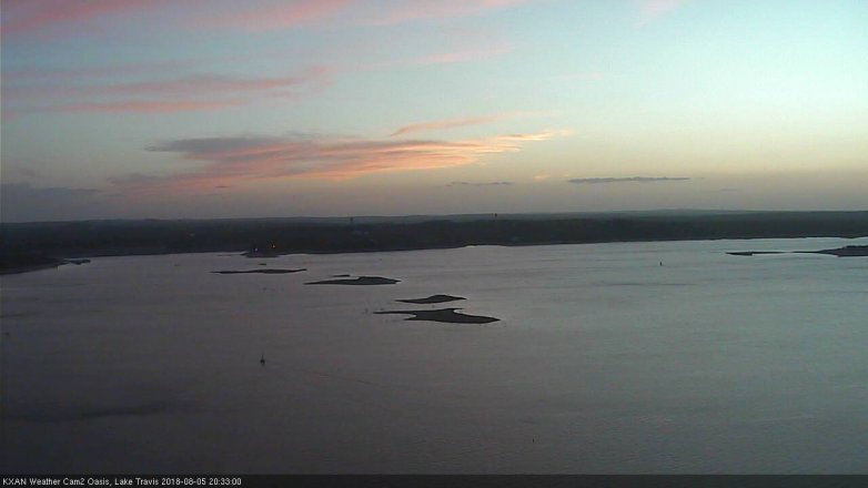 Lake Travis webcam, August 5, 2018 7:35 PM CT