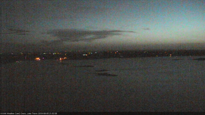 Lake Travis webcam, August 5, 2018 8:05 PM CT
