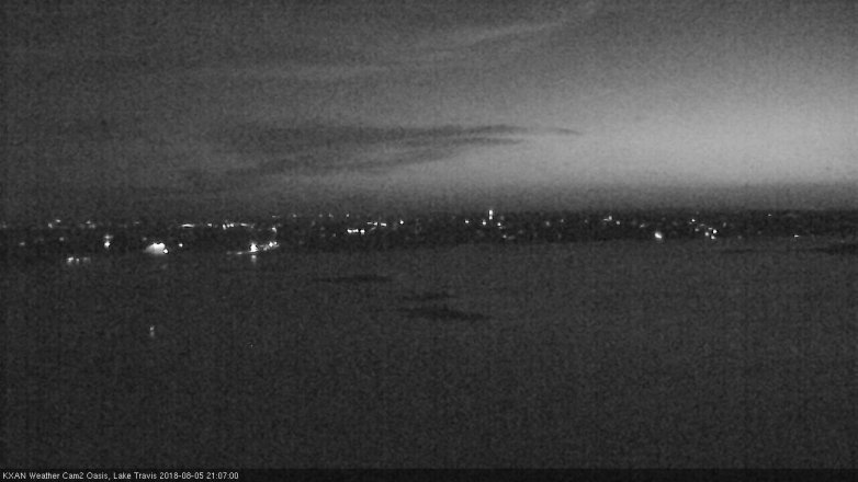 Lake Travis webcam, August 5, 2018 8:10 PM CT