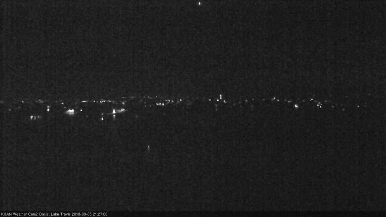 Lake Travis webcam, August 5, 2018 8:30 PM CT