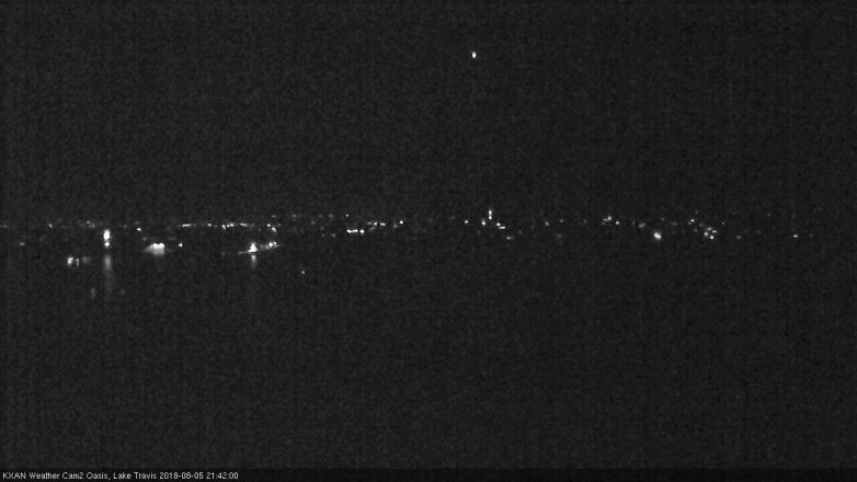 Lake Travis webcam, August 5, 2018 8:45 PM CT