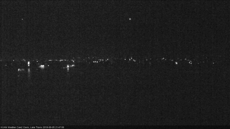 Lake Travis webcam, August 5, 2018 8:50 PM CT