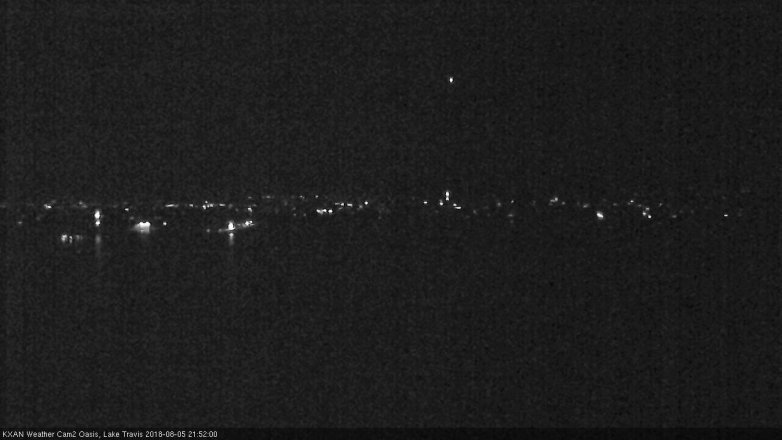Lake Travis webcam, August 5, 2018 8:55 PM CT