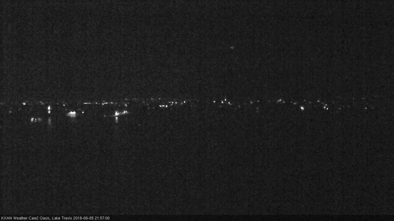 Lake Travis webcam, August 5, 2018 9:00 PM CT