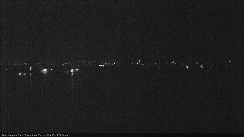 Lake Travis webcam, August 5, 2018 9:25 PM CT