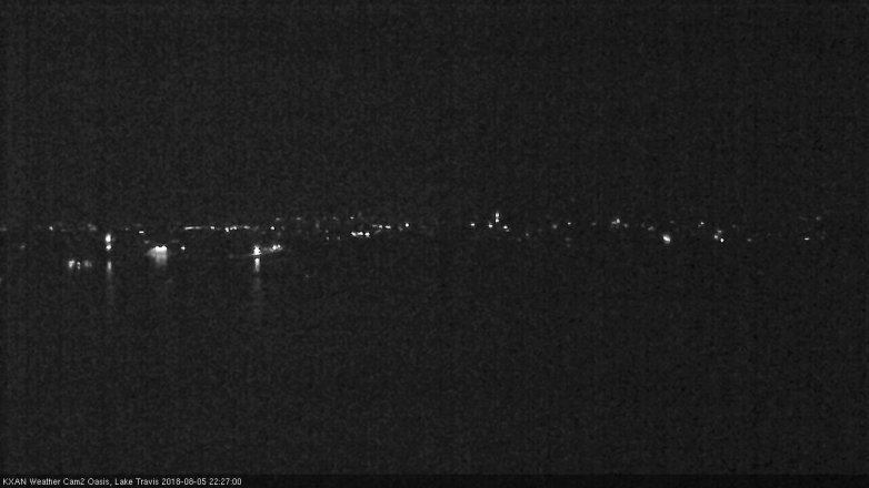 Lake Travis webcam, August 5, 2018 9:30 PM CT