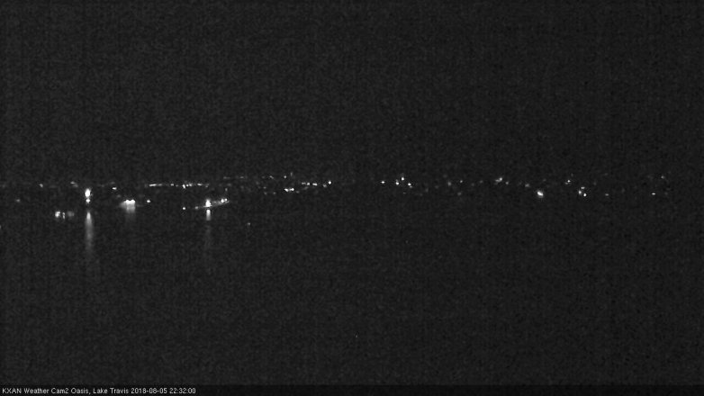 Lake Travis webcam, August 5, 2018 9:35 PM CT