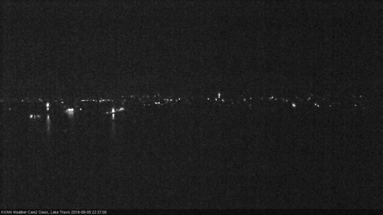 Lake Travis webcam, August 5, 2018 9:40 PM CT
