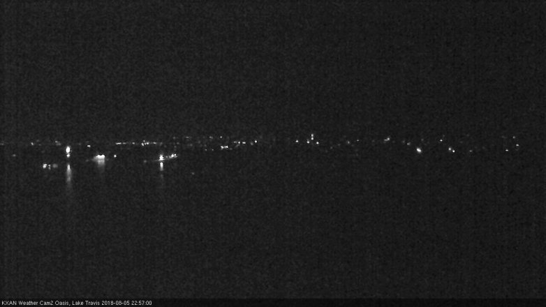 Lake Travis webcam, August 5, 2018 10:00 PM CT
