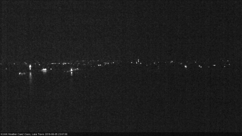 Lake Travis webcam, August 5, 2018 10:10 PM CT