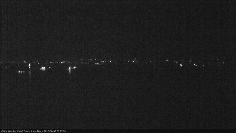 Lake Travis webcam, August 5, 2018 10:30 PM CT