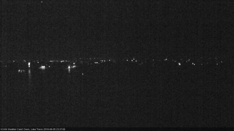 Lake Travis webcam, August 5, 2018 10:40 PM CT