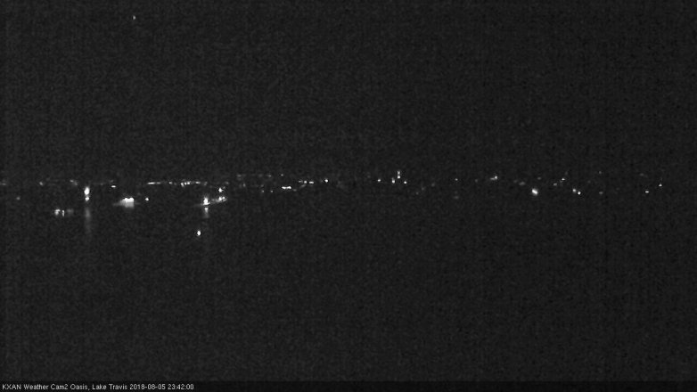 Lake Travis webcam, August 5, 2018 10:45 PM CT