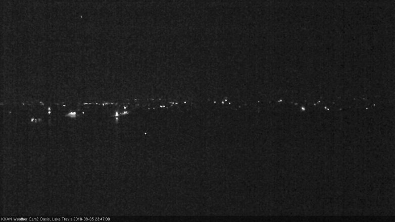 Lake Travis webcam, August 5, 2018 10:50 PM CT