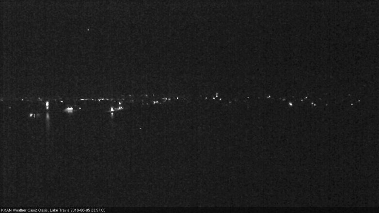 Lake Travis webcam, August 5, 2018 11:00 PM CT