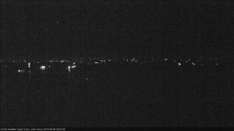 Lake Travis webcam, August 5, 2018 11:05 PM CT