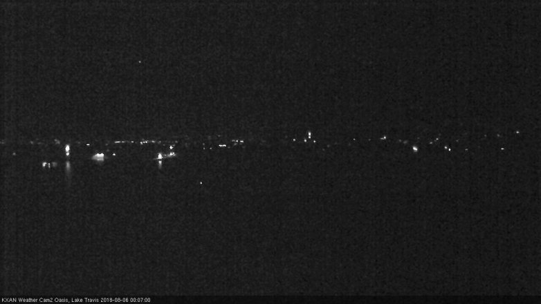 Lake Travis webcam, August 5, 2018 11:10 PM CT