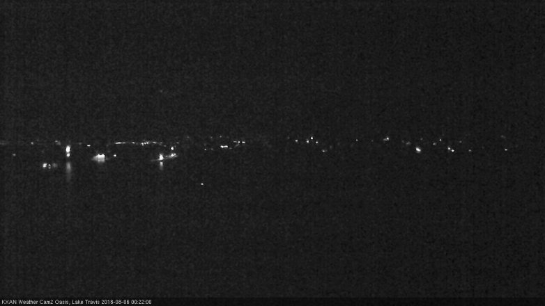 Lake Travis webcam, August 5, 2018 11:25 PM CT