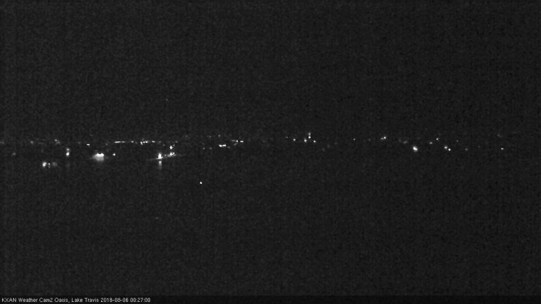 Lake Travis webcam, August 5, 2018 11:30 PM CT