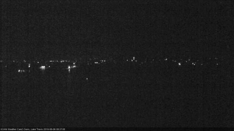 Lake Travis webcam, August 5, 2018 11:40 PM CT