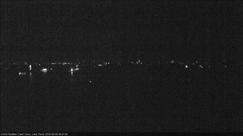 Lake Travis webcam, August 5, 2018 11:50 PM CT