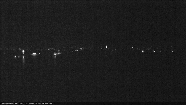 Lake Travis webcam, August 5, 2018 11:55 PM CT
