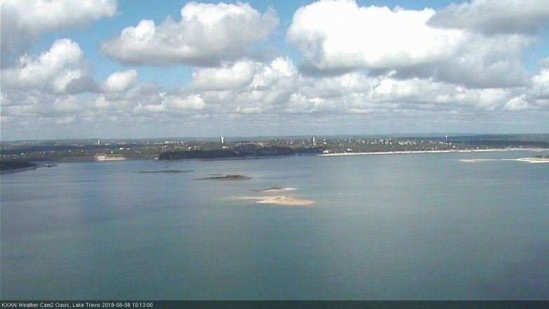 Lake Travis webcam, August 6, 2018 9:15 AM CT