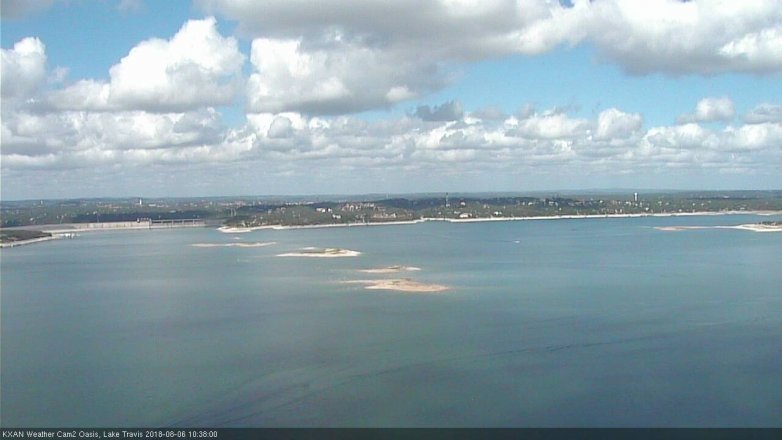 Lake Travis webcam, August 6, 2018 9:40 AM CT