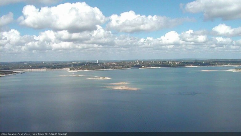 Lake Travis webcam, August 6, 2018 9:50 AM CT
