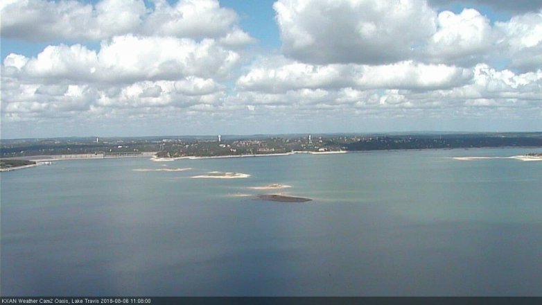 Lake Travis webcam, August 6, 2018 10:10 AM CT