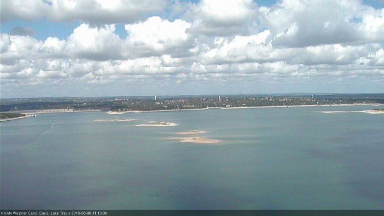 Lake Travis webcam, August 6, 2018 10:15 AM CT