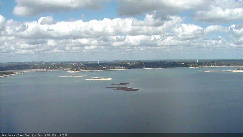 Lake Travis webcam, August 6, 2018 10:25 AM CT