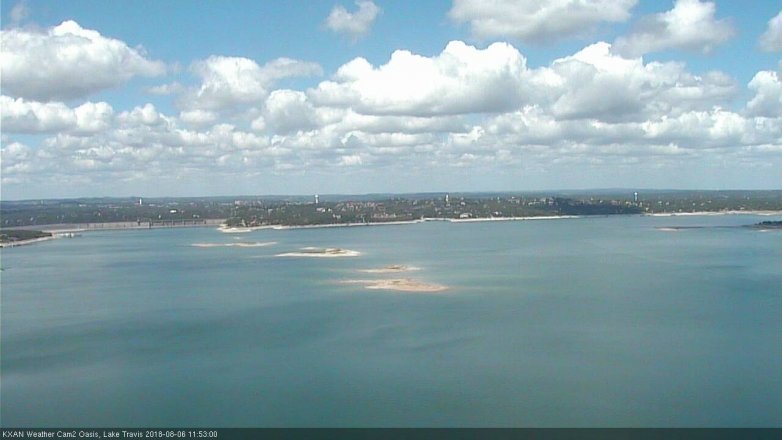 Lake Travis webcam, August 6, 2018 10:55 AM CT