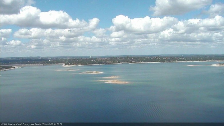 Lake Travis webcam, August 6, 2018 11:00 AM CT