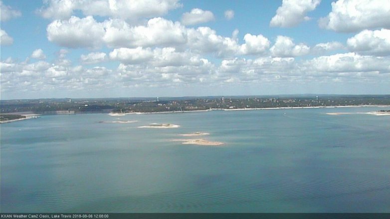 Lake Travis webcam, August 6, 2018 11:10 AM CT