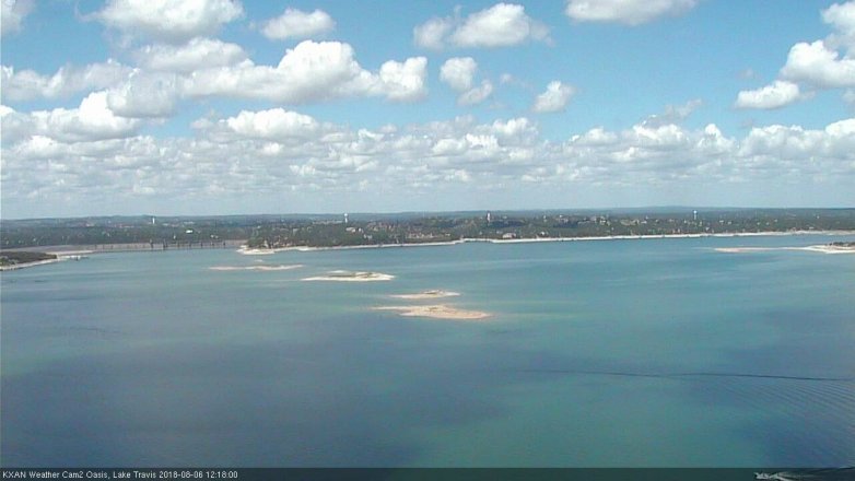 Lake Travis webcam, August 6, 2018 11:20 AM CT