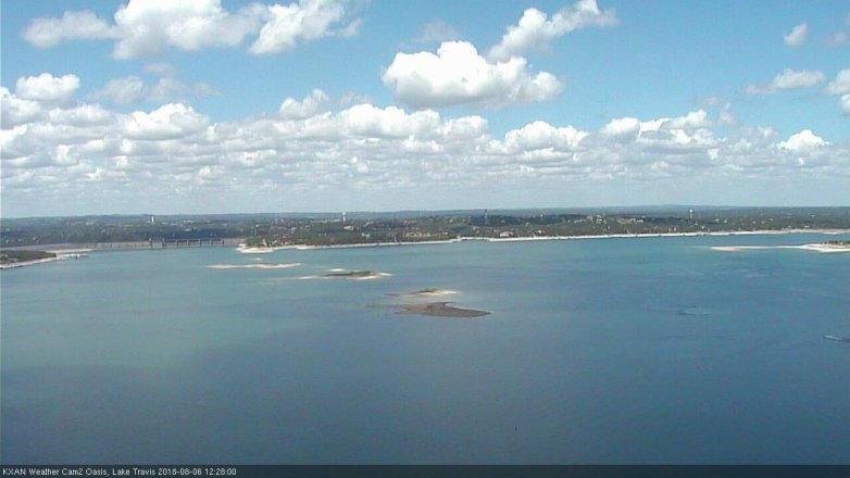 Lake Travis webcam, August 6, 2018 11:30 AM CT