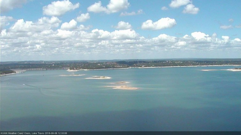 Lake Travis webcam, August 6, 2018 11:35 AM CT