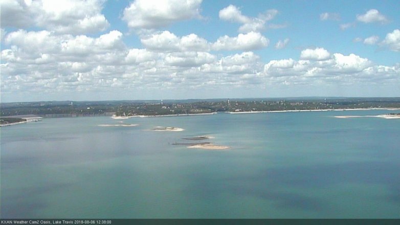 Lake Travis webcam, August 6, 2018 11:40 AM CT