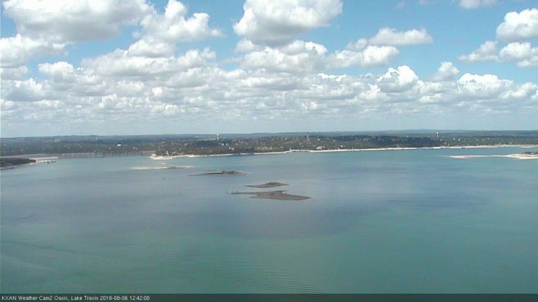 Lake Travis webcam, August 6, 2018 11:45 AM CT