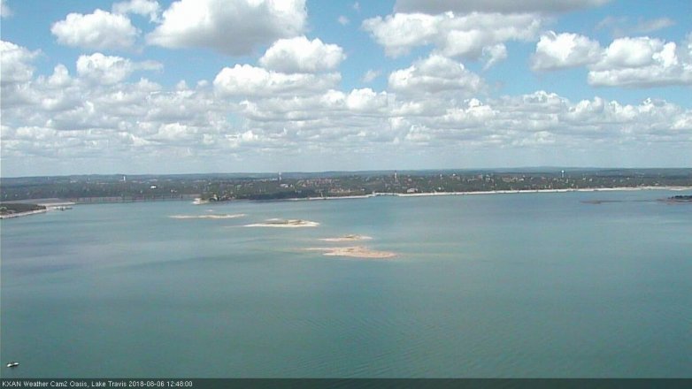 Lake Travis webcam, August 6, 2018 11:50 AM CT
